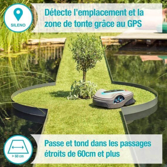 Robot tondeuse connecté GARDENA Smart SILENO LONA City 500 – Image 7