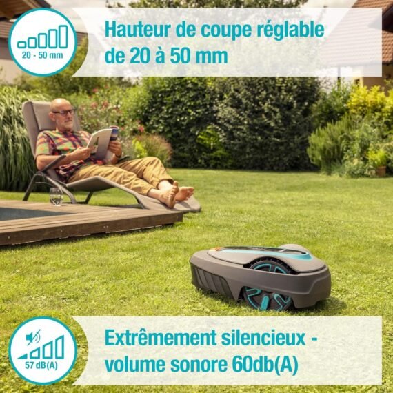 Robot tondeuse connecté GARDENA Smart SILENO LONA City 500 – Image 5