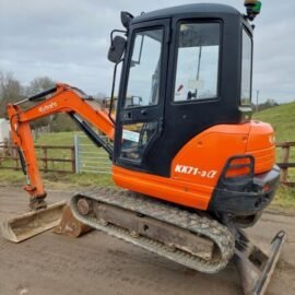 Kubota KX71-3 – 2,5T – 2012 – Mini pelle avec 3 godets