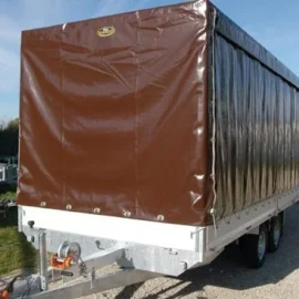 Remorque Eduard Plateau 5 m X 2 m avec bâche haute 2700kg